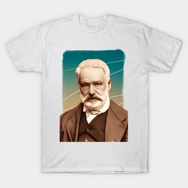 French Writer Victor Hugo illustration T-Shirt by Litstoy 